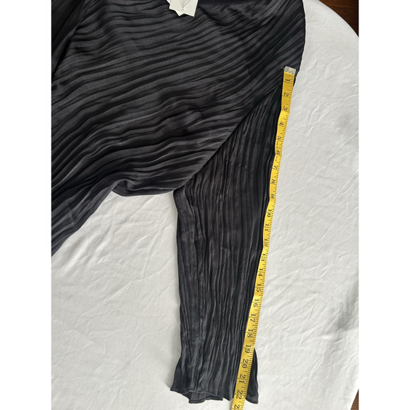 Vince. Crinkle Boho Blouse Womens Size 3X Black Classic Oversized NWT - Picture 10 of 10